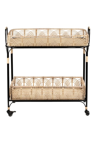 Desserte de rangement en bambou et rotin Element - 83 x 40 x 83 cm