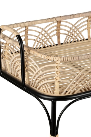 Desserte de rangement en bambou et rotin Element - 83 x 40 x 83 cm