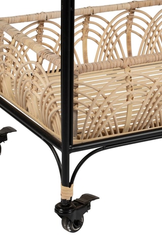 Desserte de rangement en bambou et rotin Element - 83 x 40 x 83 cm