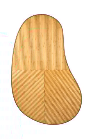 Table basse en rotin, bambou et sapin Saori - 124 x 40 x 73 cm