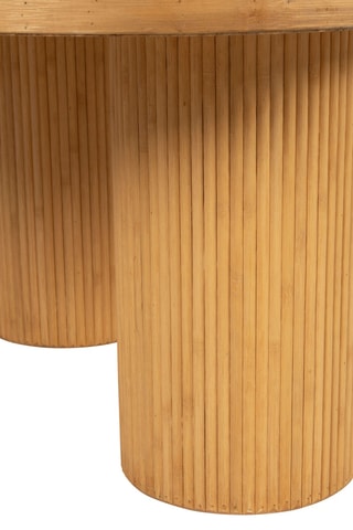 Table basse en rotin, bambou et sapin Saori - 124 x 40 x 73 cm