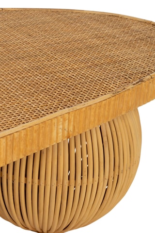 Table basse en rotin, bambou et sapin Tamba - 119 x 66 x 33 cm