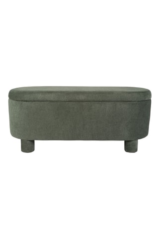 Banc-coffre Tessia - Vert olive - En polyester