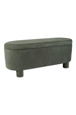 Banc-coffre Tessia - Vert olive - En polyester