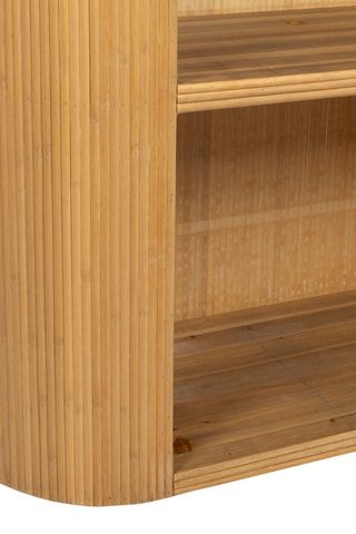 Meuble bar en bambou et sapin Saori - 100 x 40 x 113 cm