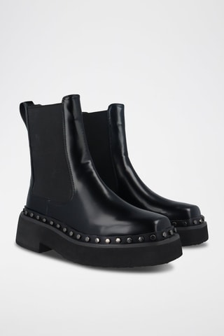 Bottines Chelsea en cuir vegan - Noir