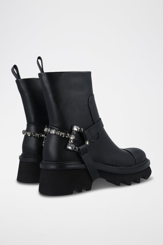 Bottines en cuir vegan - Noir