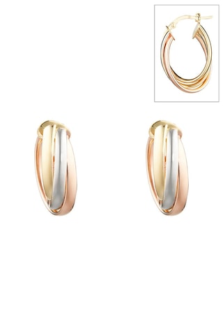 Argolas Opéra Ouro amarelo, ouro branco e ouro rosa