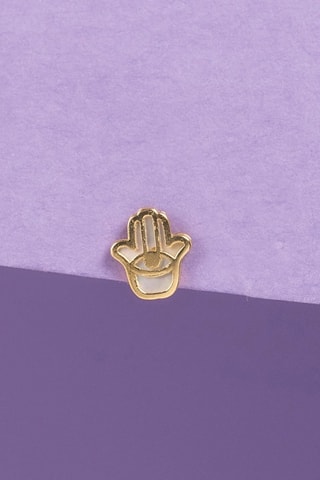 Earcuff Main de Fatma Ouro amarelo