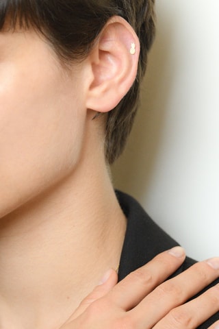 Earcuff Ananas Ouro amarelo