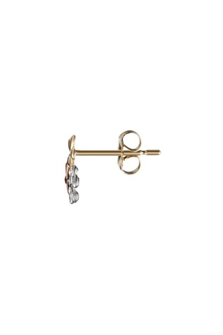 Brincos Minis Fleurs   Ouro branco, ouro amarelo e ouro rosa