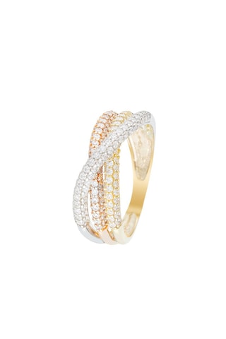 Anel correspondance   Ouro branco, ouro amarelo e ouro rosa