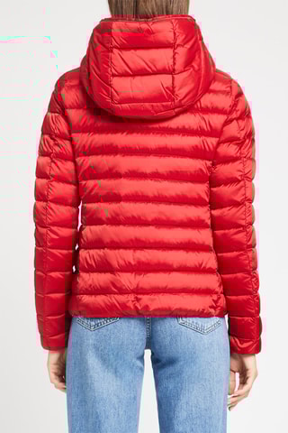 Gewatteerde Jas met Capuchon Rood