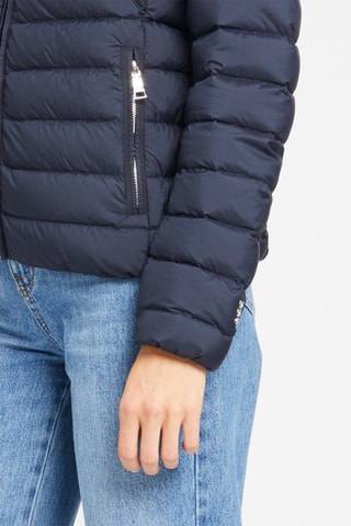 Gewatteerde Jas met Capuchon Marineblauw