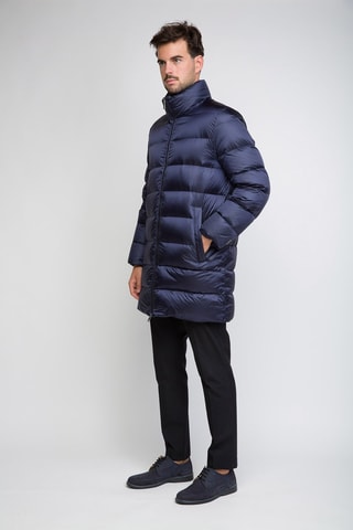 Doudoune longue - Bleu marine
