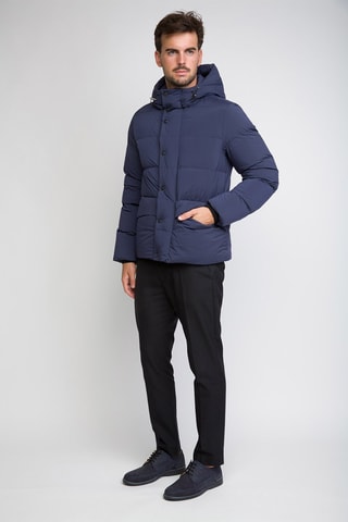 Doudoune à capuche - Bleu foncé