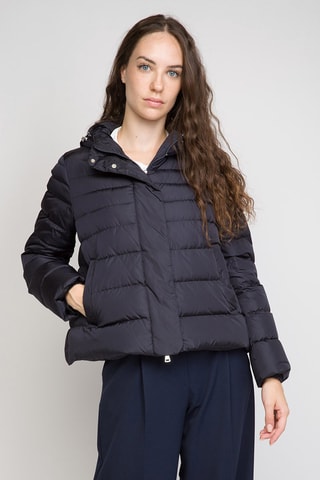 Gewatteerde Jas met Capuchon - Marineblauw