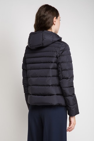 Gewatteerde Jas met Capuchon - Marineblauw