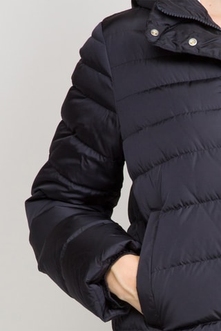 Gewatteerde Jas met Capuchon - Marineblauw