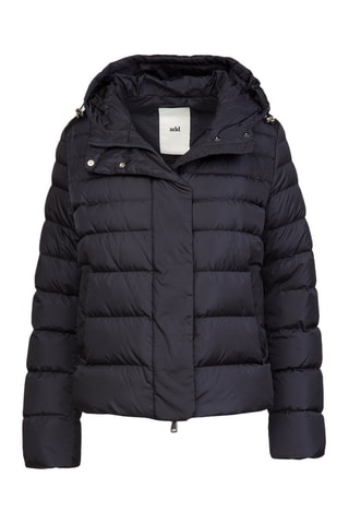 Gewatteerde Jas met Capuchon - Marineblauw