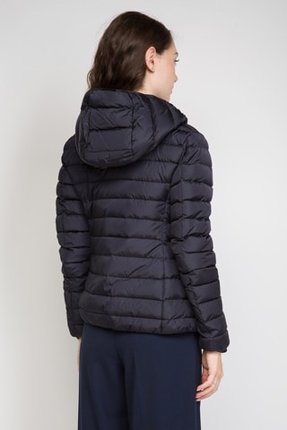 Gewatteerde Jas met Capuchon - Marineblauw