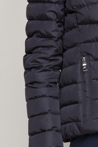 Gewatteerde Jas met Capuchon - Marineblauw