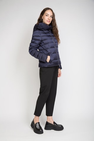 Gewatteerde Jas met Capuchon - Marineblauw