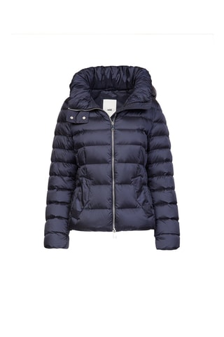 Gewatteerde Jas met Capuchon - Marineblauw