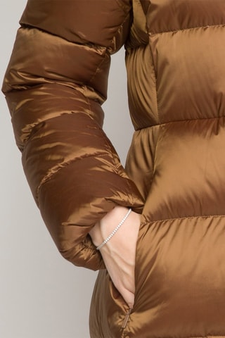 Doudoune longue à capuche - Marron