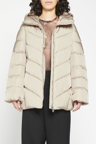 Doudoune à capuche Beige