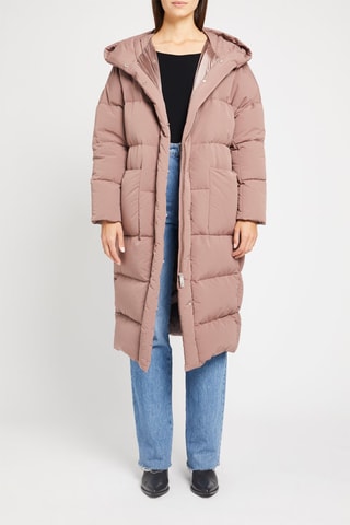 Doudoune longue Marron