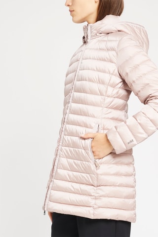 Doudoune midi à capuche Rose pâle