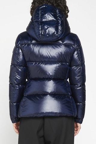Gewatteerde Jas met Capuchon Marineblauw