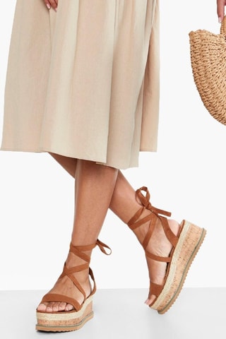 Platform Sandalen - Bruin