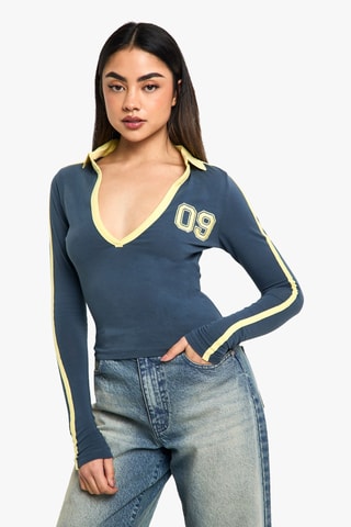 Top - Marineblauw