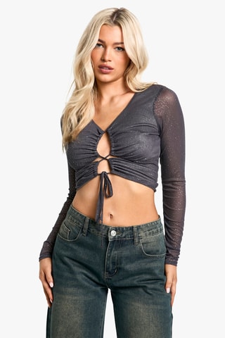 Crop Top - Grijs