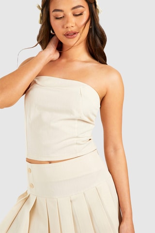 Bustier crop top - Beige