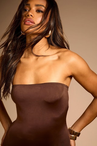 Robe bustier - Marron