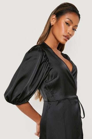 Robe portefeuille - Noir