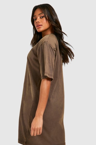 Vestido t-shirt - Castanho