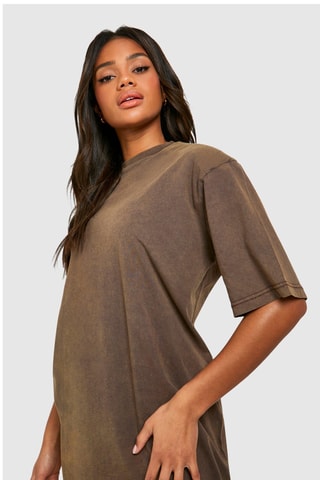 Vestido t-shirt - Castanho
