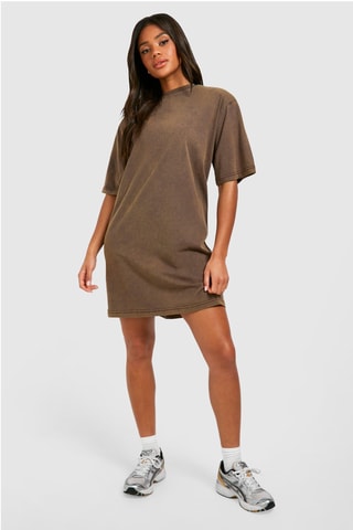 Vestido t-shirt - Castanho