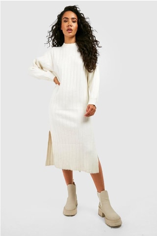 Robe midi - Écru