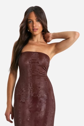 Robe bustier - Marron