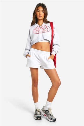 Korte Sweater met Capuchon en Short - Grijs