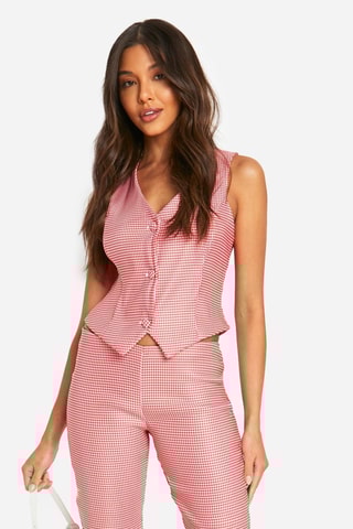 Vest en Driekwart Broek - Rood en Wit 