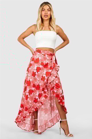 Jupe portefeuille - Rose