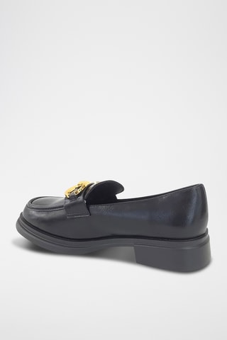 Mocassins met Hak - Zwart