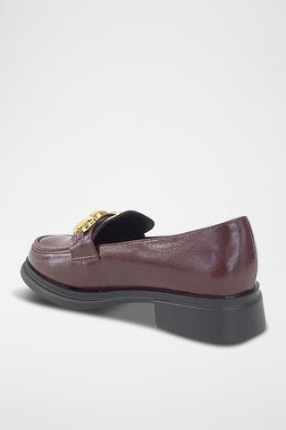 Mocassins met Hak - Bordeauxrood