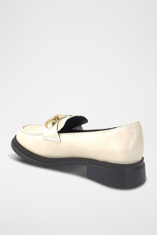 Mocassins met Hak - Beige